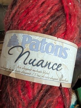 1 Skein Patons Nuance Mohair Blend Yarn - Color Canyon - 89 yds.